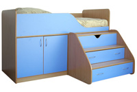 Детская кровать чердак с рабочей зоной «Умка-1»